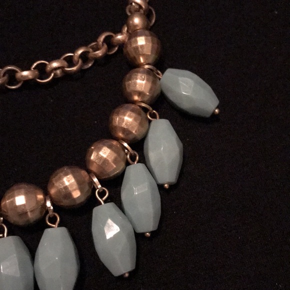 Gold and turquoise beads.  18 inch - Picture 2 of 2